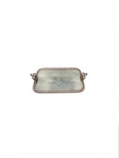 Vassoio vintage da toilette o da servizio in vetro lavorato - scuola muranese