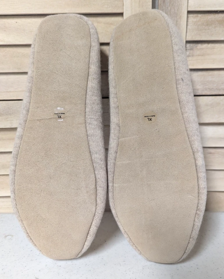 Zapatillas Sobre Rojo 100% Cachemira | Talla XL | Suela de Cuero y Lazo Trasero Foto 4 de 4