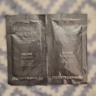Miriam Quevedo Platinum & Diamonds Volume Shampoo + Conditioner Sample 10ml Each