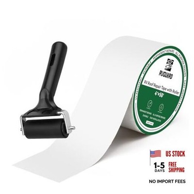4'' x 50ft RV Roof Sealant Tape White, UV Resistant & Weatherproof Roofing