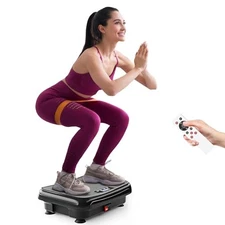 TISSCARE Mini Vibration Plate Exercise Machine - Shake Plate - MINI BLACK