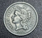 1880-P Three Cent Nickel — photo from another recent sale