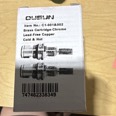 OUSUN Brass Copper Cartridge Chrome Finish Lead-Free Cold & Hot C1-001 C1-002