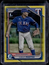 2024 Bowman Chrome #BCP-168 Curley Martha Prospects Yellow Refractors #/75