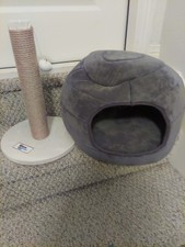 Cat Or Kitten Bed Cave and Scratch Tower