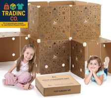Fort Building Kit - All-In-One Cardboard Fort Kit for Kids - Build Giant Indoor