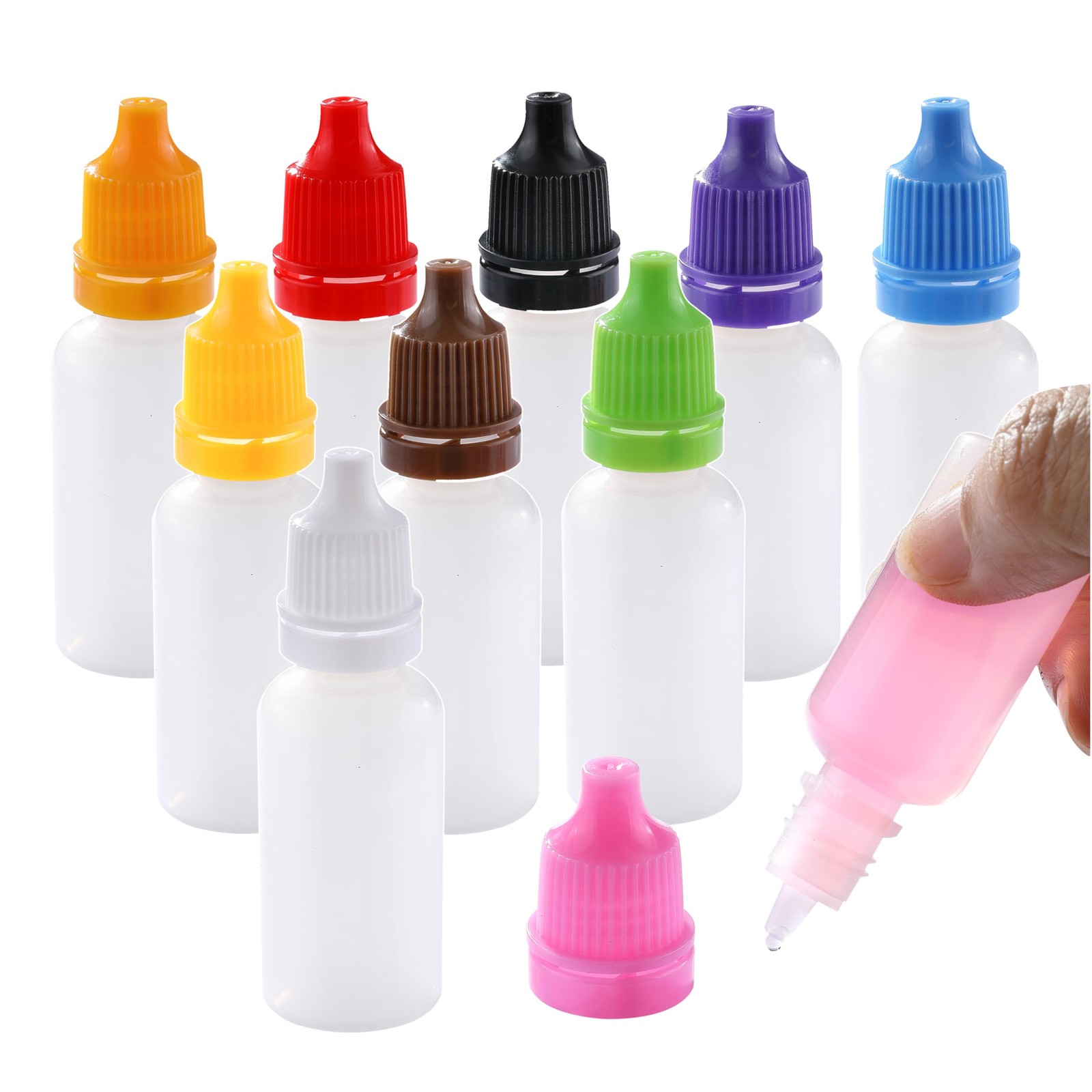10PCS Eye Dropper Bottles, Mini Plastic Dropper Bottles For Travel, Empty Squ