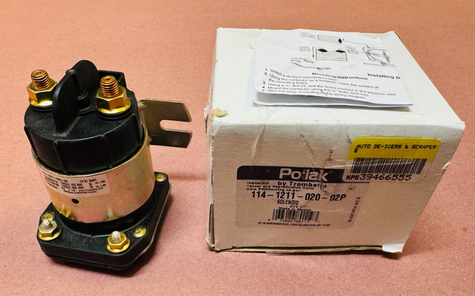 Genuine TROMBETT A114-1211-020-02 Bear Solenoid 12V / 200 Amp DC Contactor