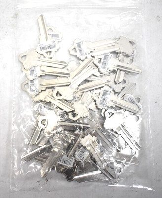 Lot of 43 Schlage 5 Cut Space & Depth Key Blanks SC1 11050SC1 Silver Standard