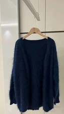 Angora Blended Sweater Fluffy Fuzzy Cardigan Super Soft Knit
