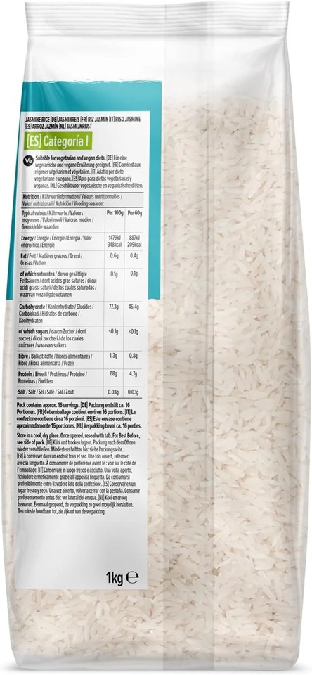 Arroz jazmín tailandés, 1 kg