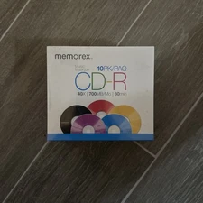 Memorex CD-R "Cool Colors" 10 Pack 40x 700MB/Mo 80 Minutes NEW SEALED