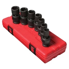 Sunex 2655 7-Piece 1/2" Drive Universal Metric Impact Socket Set