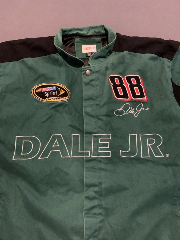 Chaqueta De Colección Dale Earnhardt Jr #88 Para Hombres XL Verde Racing Amp Energy NASCAR Foto 2 de 4