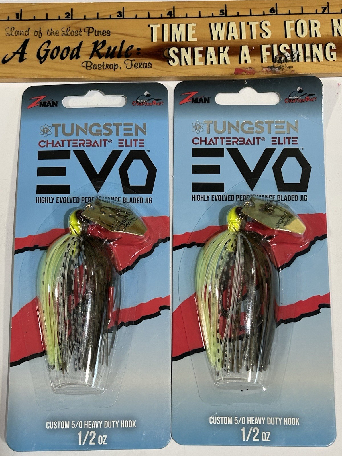 LOT OF 2    Z-Man Tungsten Chatterbait Elite EVO 1/2oz Hot Snakes  TACKLE FIND - Image 2