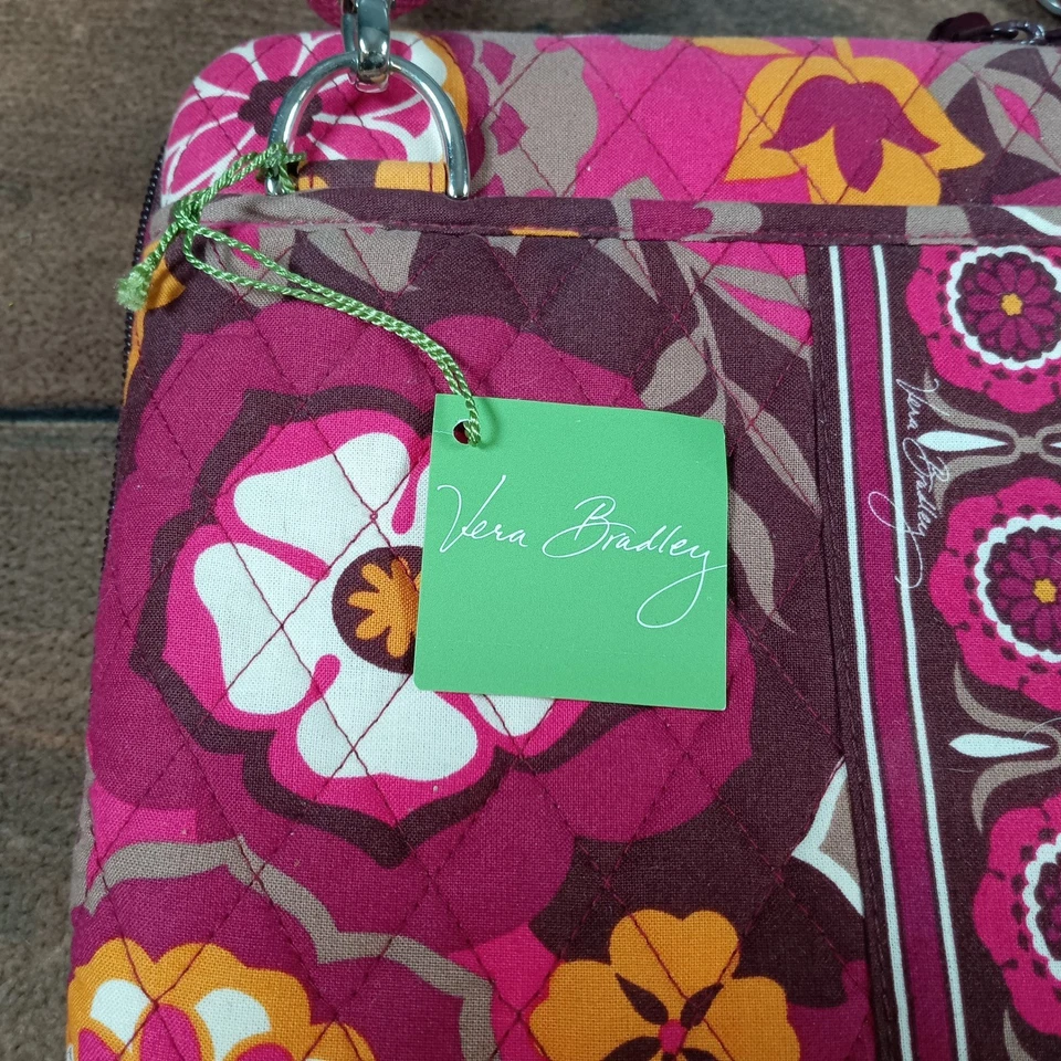 Vera Bradley Mini Estojo para Laptop Bolsa Organizadora Floral Carnaby Capa para Tablet - Imagem 2 de 4