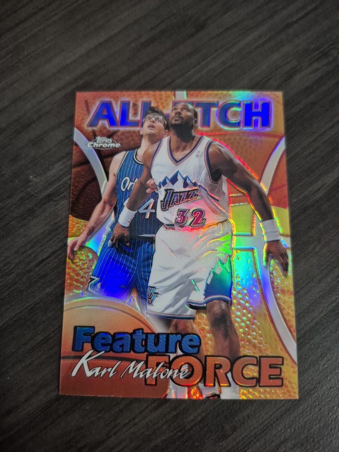 1999 Topps Chrome Karl Malone All Etch Refractor