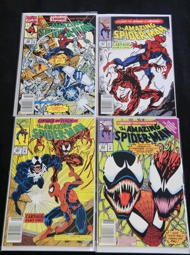 Amazing Spiderman 360 361 362 363 ALL Newsstand FIRST APPEARANCE OF CARNAGE 9.2