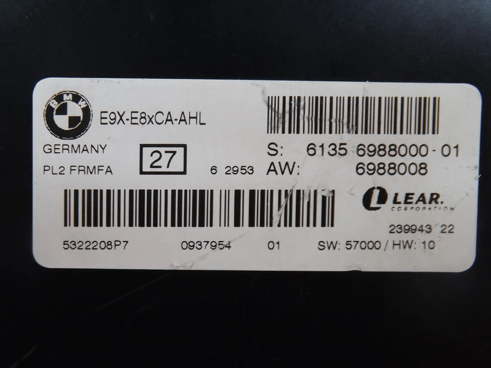 BMW 323I 2006 06 módulo de control de carrocería BCM BCU 613569888000 OEM Foto 2 de 4