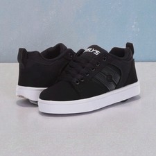 HEELYS Skate Race 20/HE100763, Youth Shoes Size 3. Black With Wheels, New