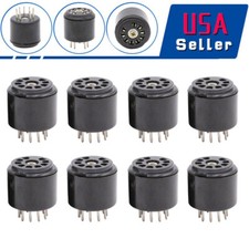 8PCS 9Pin Bakelite Tube Socket Testing Saver for 12AX7 ECC83 5670 6DJ8 Plat