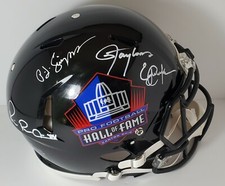 Hall of Fame Authentic Riddell Football Helmet Black withJSA Certified Signature