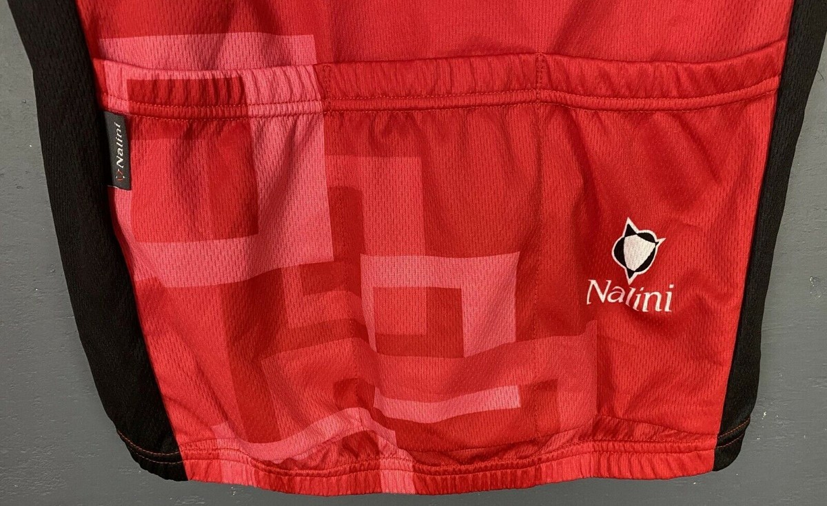 Maillot Cyclisme Nalini Homme Rouge – Taille M – Italie – Très Bon État