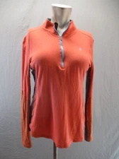 TREW GEAR Size M Womens Merino Wool 1/2 Zip Stand Collar Athletic Pullover 761