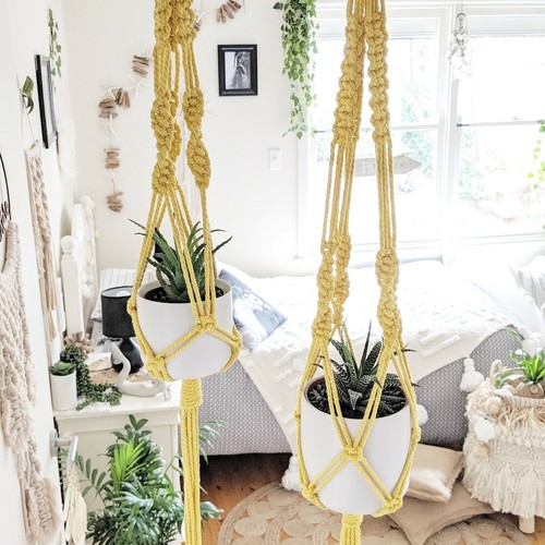 Macrame Plant Hanger - Various Colours - Handmade - Picture 11 of 43