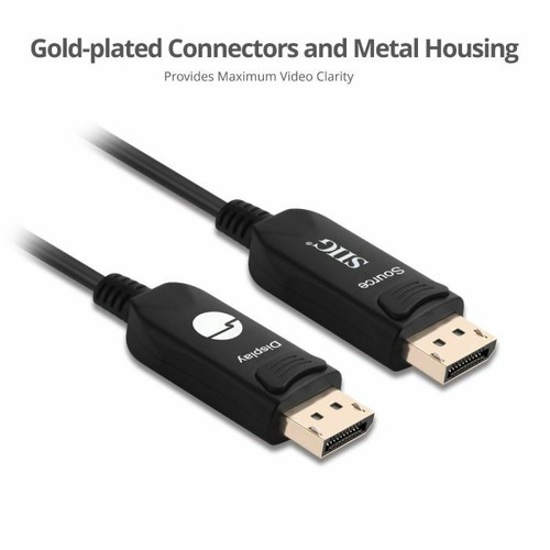 SIIG Fiber Optical DisplayPort Cable 4K @60Hz YUV 4:4:4-49 ft (CB-DP2211-S1) - Picture 3 of 7