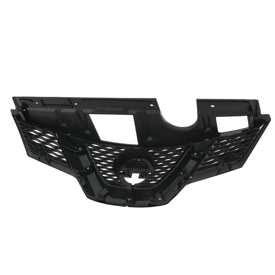 For 2014 2015 2016 Nissan Rogue Front Bumper Upper Grille Black & Chrome Grill - Image 4 of 4