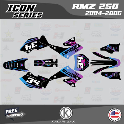 Graphics Kit for SUZUKI RMZ250 2004 2005 2006 Icon Series - Magenta