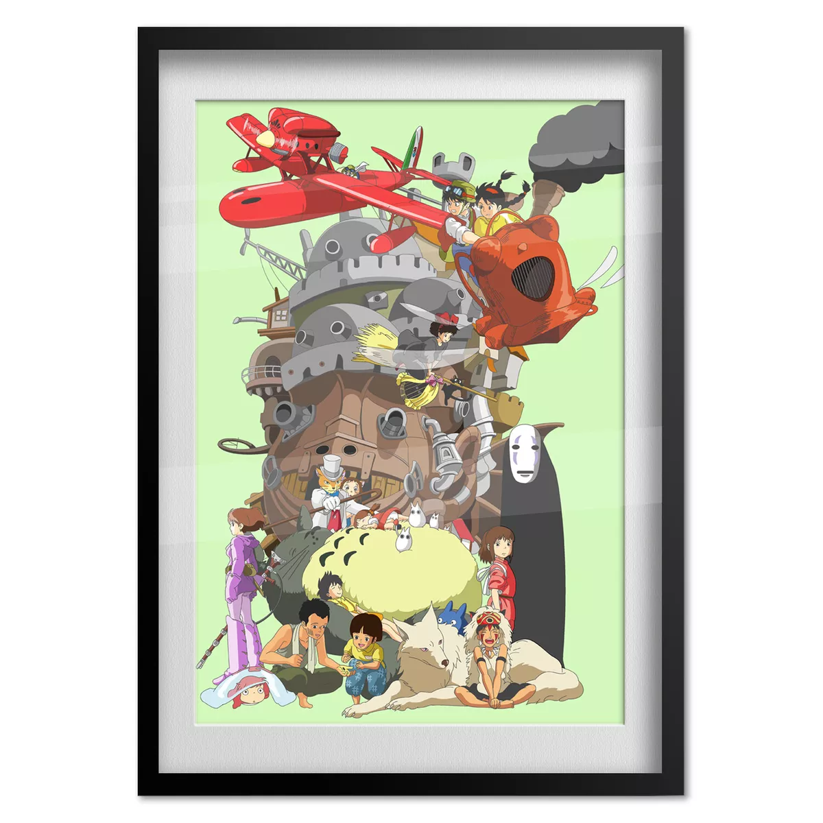 Studio Ghibli Characters Collage Art Poster - Exclusive Design - High  Quality