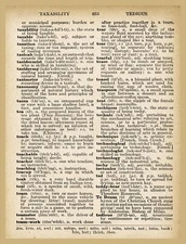 11133.Decor Poster.Vintage Interior wall art design.Dictionary page.Tax.Ted.Tea
