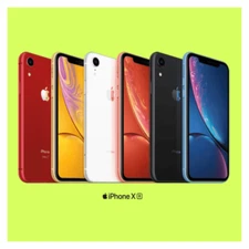 Apple iPhone XR 64GB Unlocked - Black, Red, Coral, Free Ship, 30 Days Return