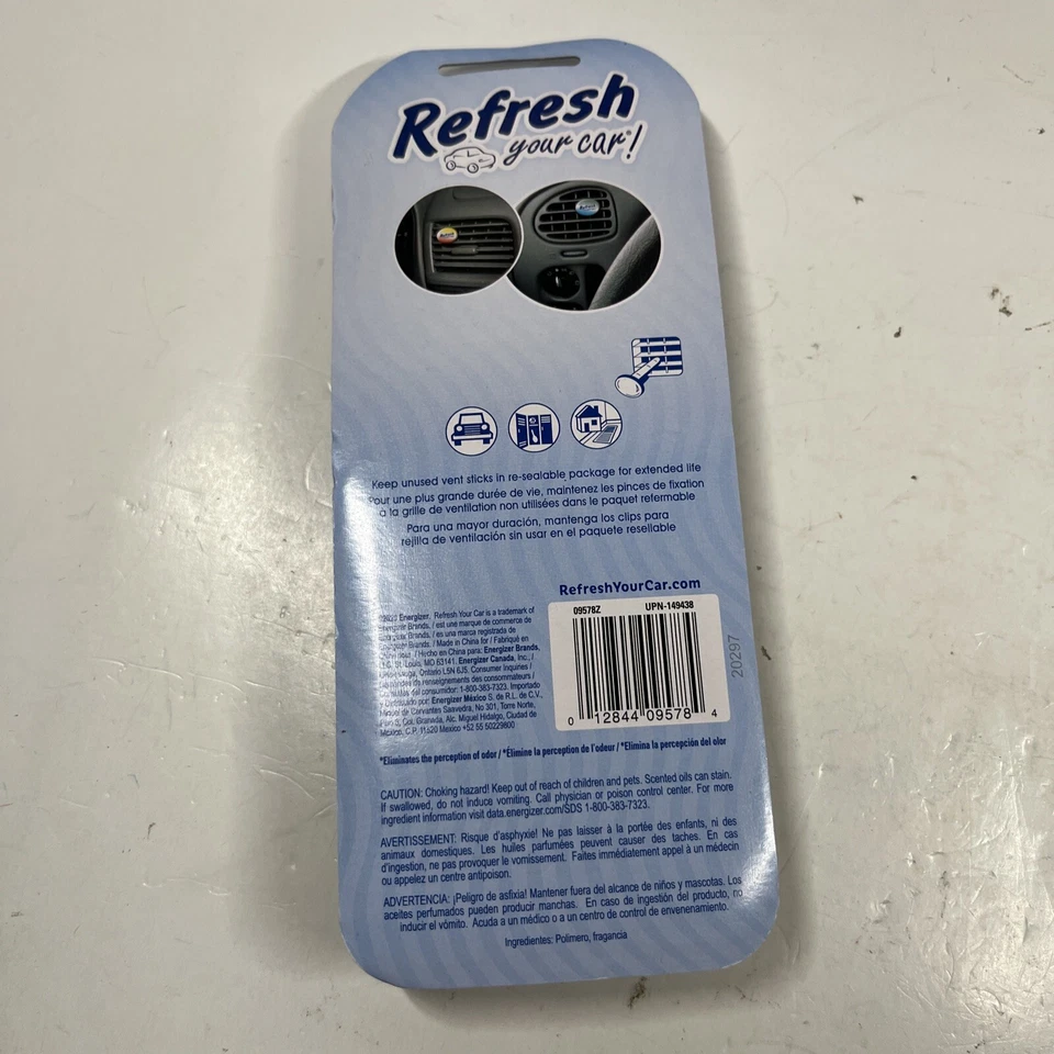 ¡Refresca tu coche! Clip de ventilación de coche con aroma a brisa fresca nuevo paquete de 4 sellado nuevo Foto 2 de 3