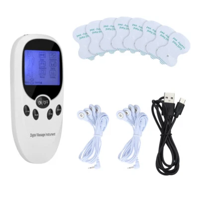 Tens Machine Therapy Pads Back Muscle Electrical Stimulator Massager Pulse