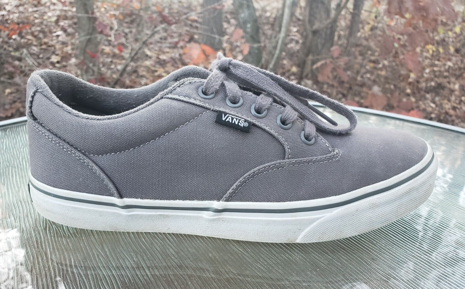 SAOLA Scarpe da skateboard uomo 8 donna 9 5 Vans sneakers in tela grigio