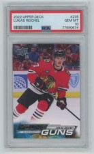 2022-23 Upper Deck Young Guns Rookie Lukas Reichel RC PSA 10 Chicago Blackhawks