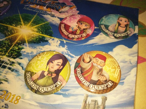 Dragon Quest XI Elusive Age Set of 8 Promotional Badges Sealed New - Picture 3 of 3