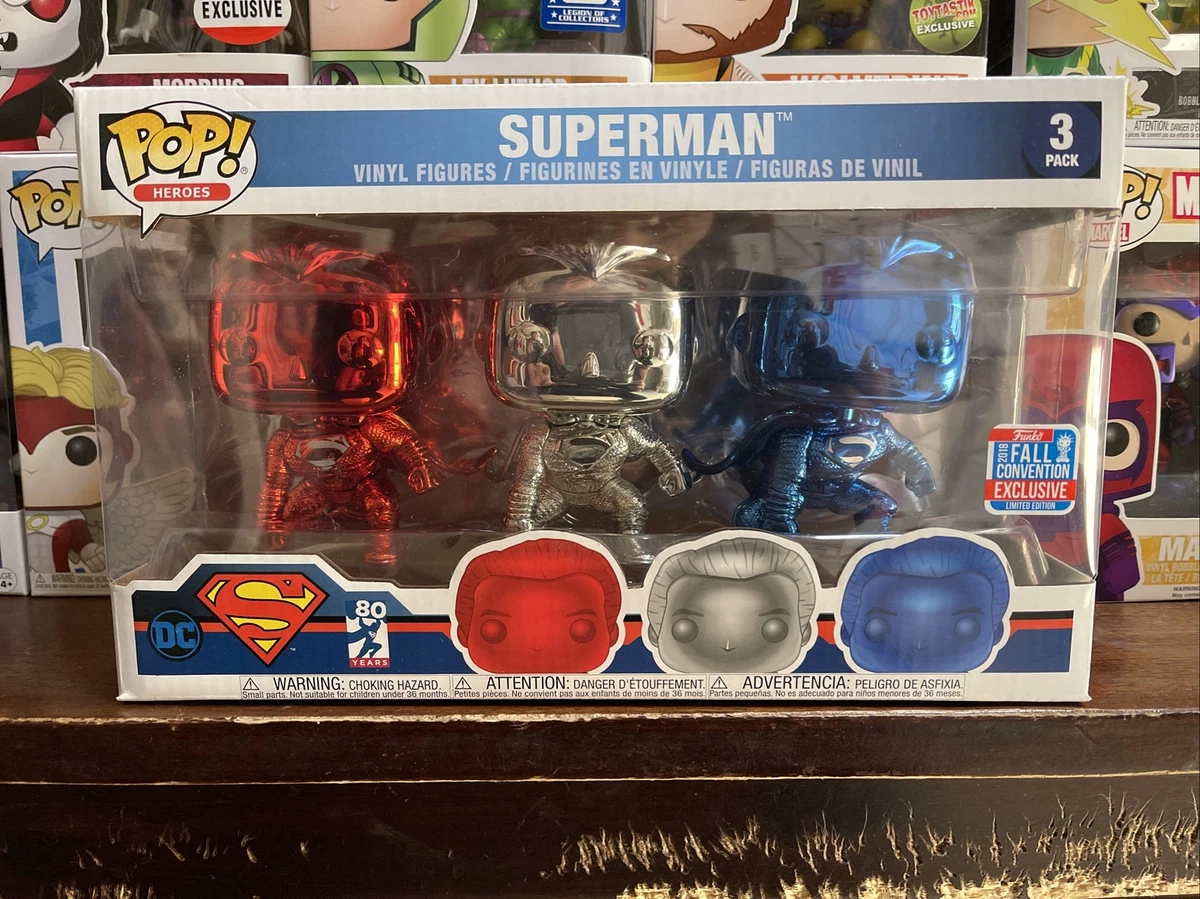 Funko Pop Superman 3 Pack Convention Exclusive