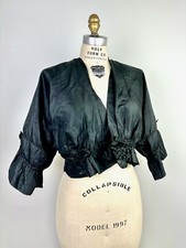 Antique Victorian dress bodice Silk Black Mourning Victorian Era