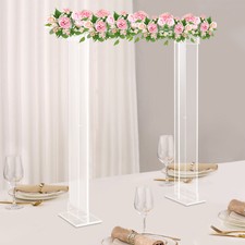 40 inch 10mm Tall Clear Acrylic Rectangular Flower Stand Long Floral Fram