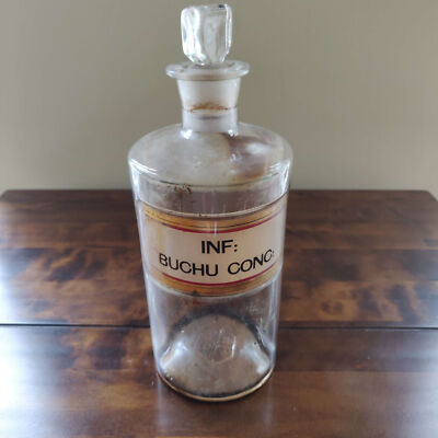 Antike Apothekerflasche Inf Buchu Conc