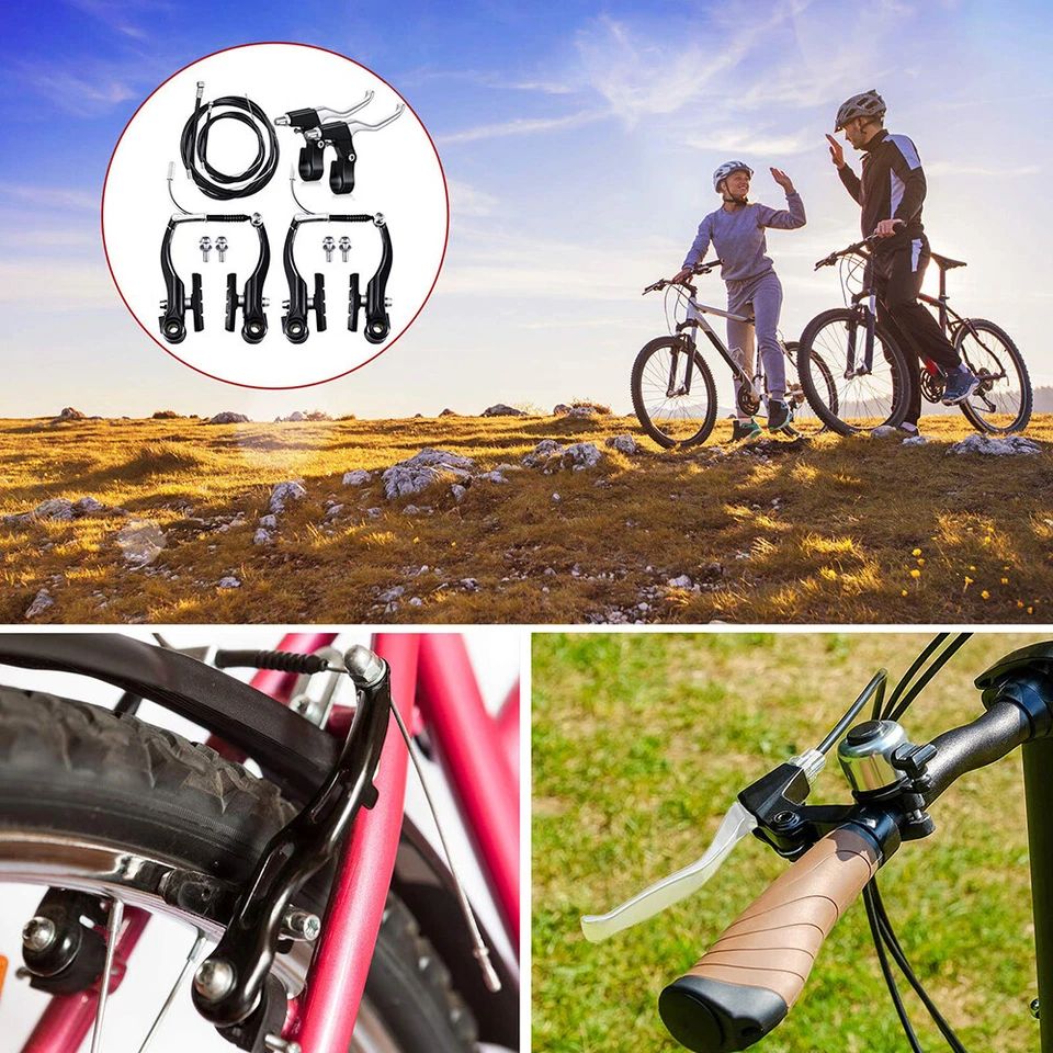 Komplett Set Fahrrad V-Brake Satz V-Bremse Vorne Hinten Bremsenset für MTB BMX - Bild 2 von 4