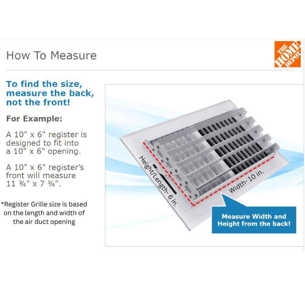 10 in. x 10 in. 4-Way Steel Fixed Curved Blade Wall/Ceiling Register in White