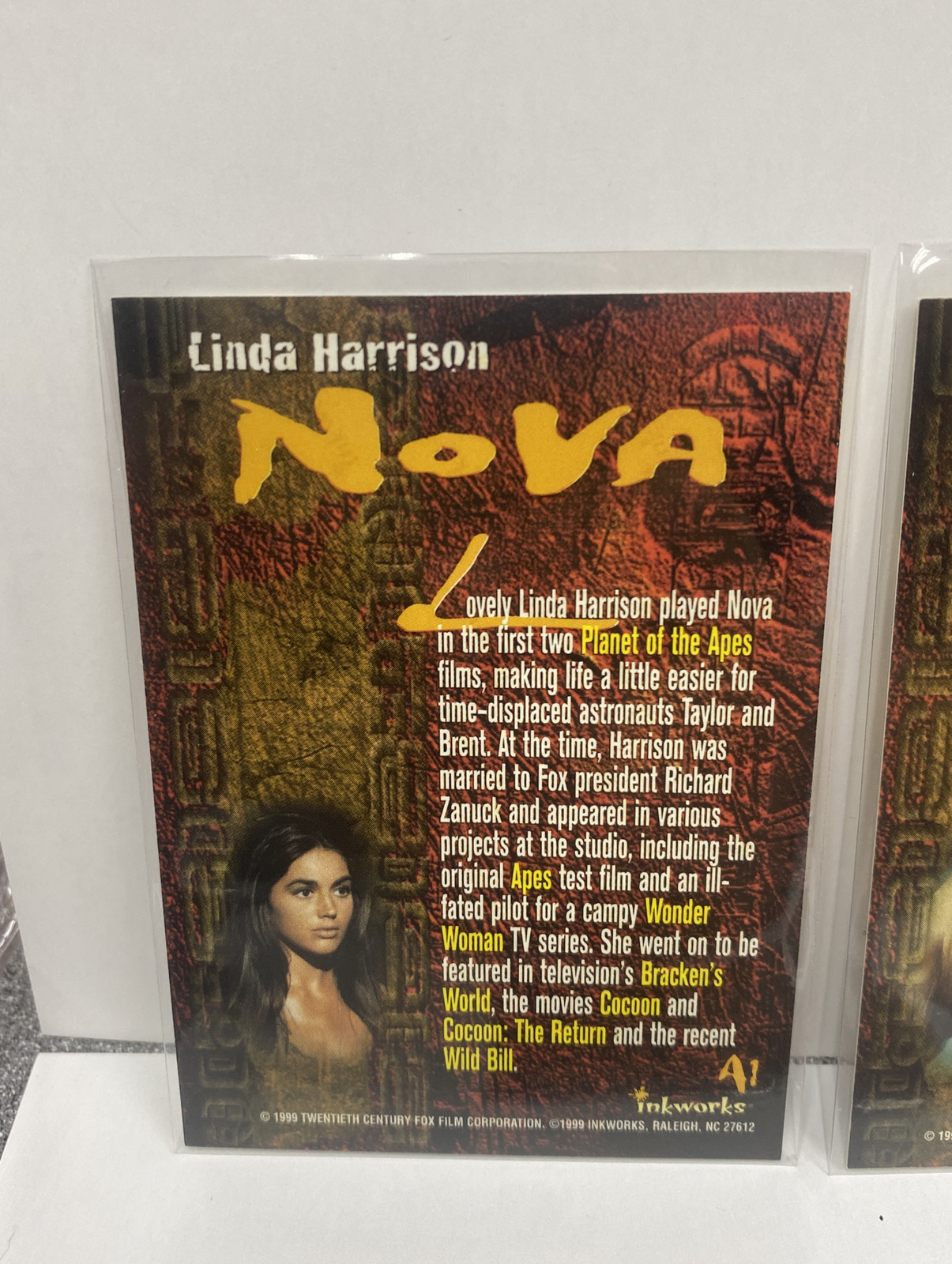 Planet of the Apes Archives Auto Card Set A1-5 Inkworks 1999 Nova Lisa Julius - Picture 7 of 11