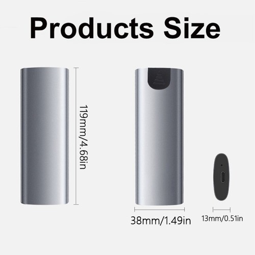 M.2 Solid Aluminum Alloy Case NVME to USB 3.1 Support B-Key M-Key B+M Key - Picture 8 of 13