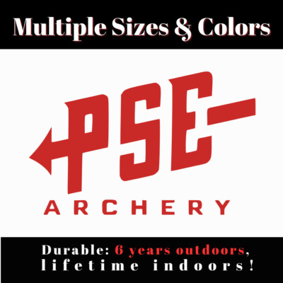 PSE Archery Vinyl Decal Sticker- Hunting, Bow, Car, Windows, Truck, Laptop, USA