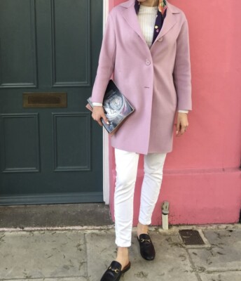 Max Mara Weekend Pink Coat Jacket UK8 Lana Wool